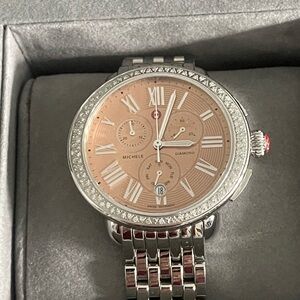 Michele Serein Diamond Chronograph Watch .60 CT TCW 100 Diamonds